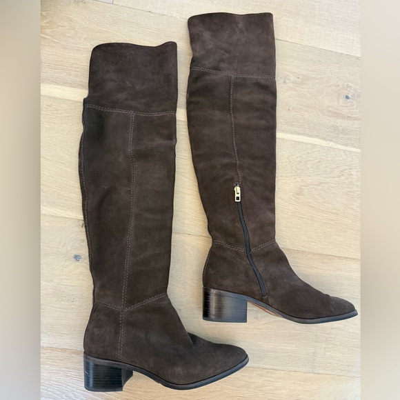 Leather Coach over the knee boots - Picture 1 of 6